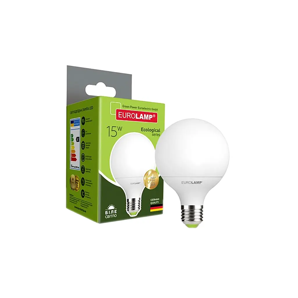 Лампочка Eurolamp LED G95 15W E27 4000K 220V (LED-G95-15274(P)) - фото 2