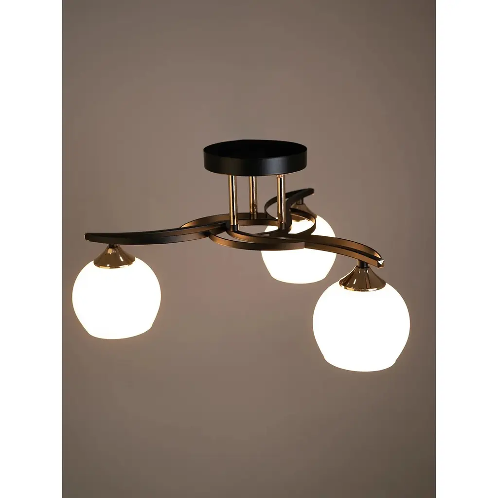 Люстра Brille LK-738C/3 E27 BK+CH - фото 3