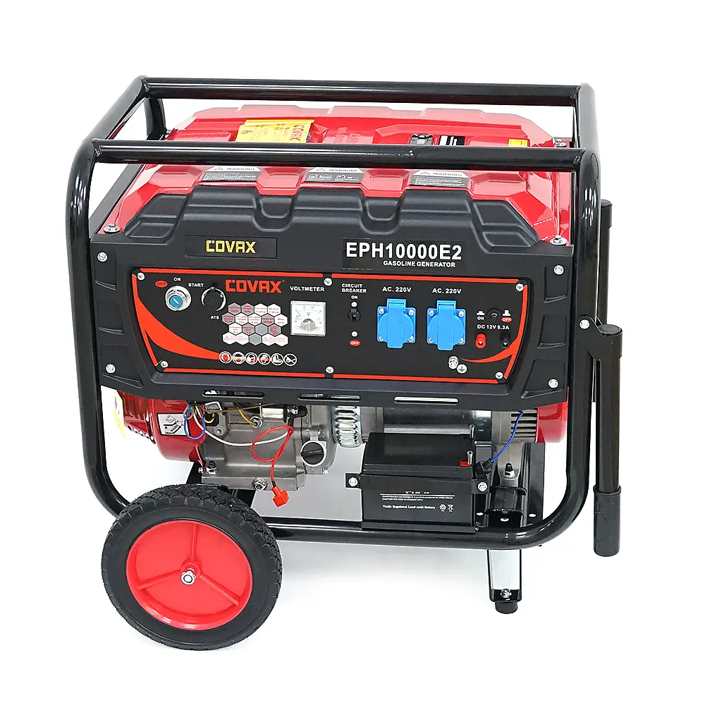Генератор бензиновий COVAX EPH10000E2, 7.0kW, однофазний 220V, 50Hz, DC12V, 18HP, Electric Starter, tank 25L, 690x535x555mm - фото 3