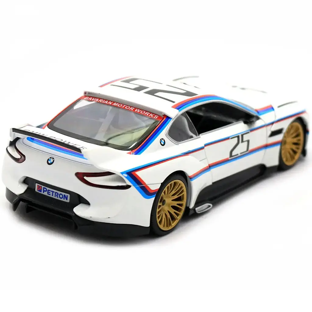 Колекційна металева модель автомобіля Автопром BMW 3.0 CSL Hommage R з інерцією, світлом та звуком 1:24 - фото 5