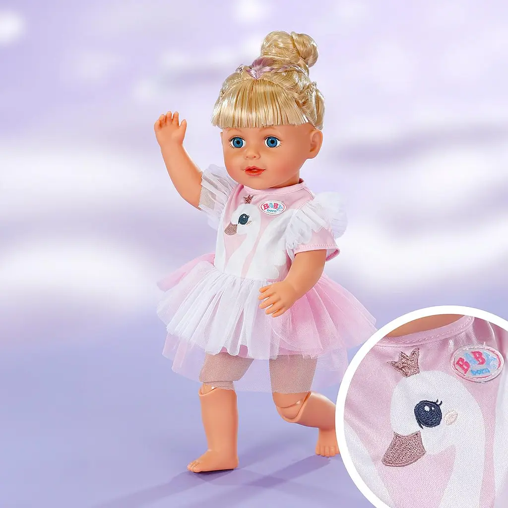 Одяг для ляльки BABY BORN – СУКНЯ З ЛЕБЕДЕМ (43 см) BABY born 841099 - фото 3