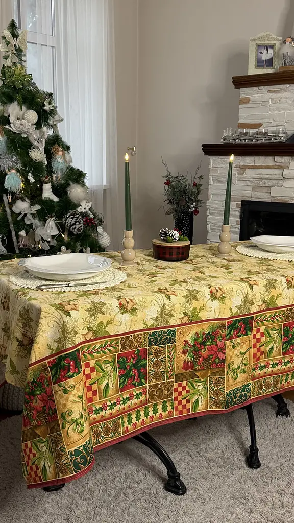 Скатертина Ecotton 150х180 см новорічна Новорічний вінтаж (21207) - фото 2