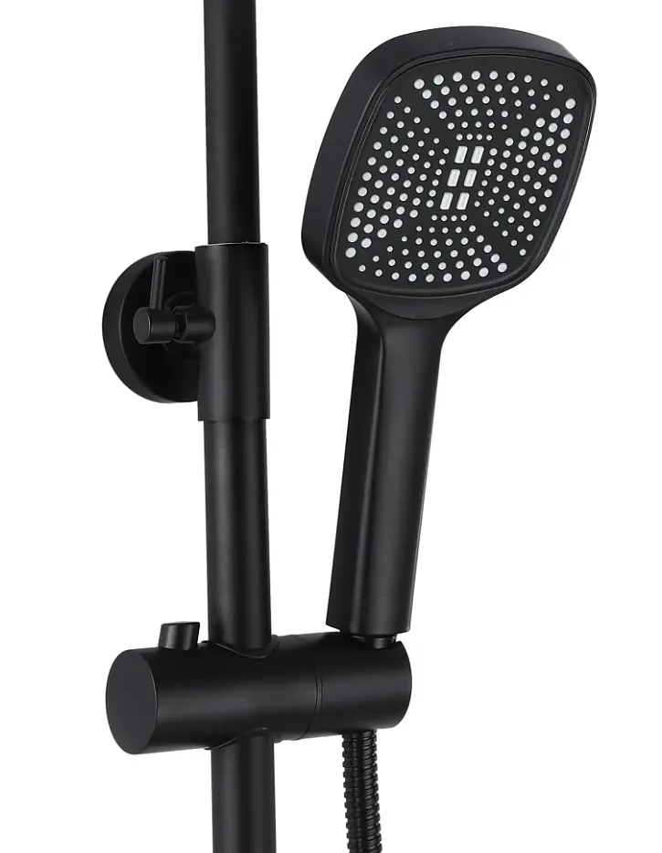 Душова система Rea Storm 2.0 black з виливом REA-P9532, Чорний матовий - фото 5