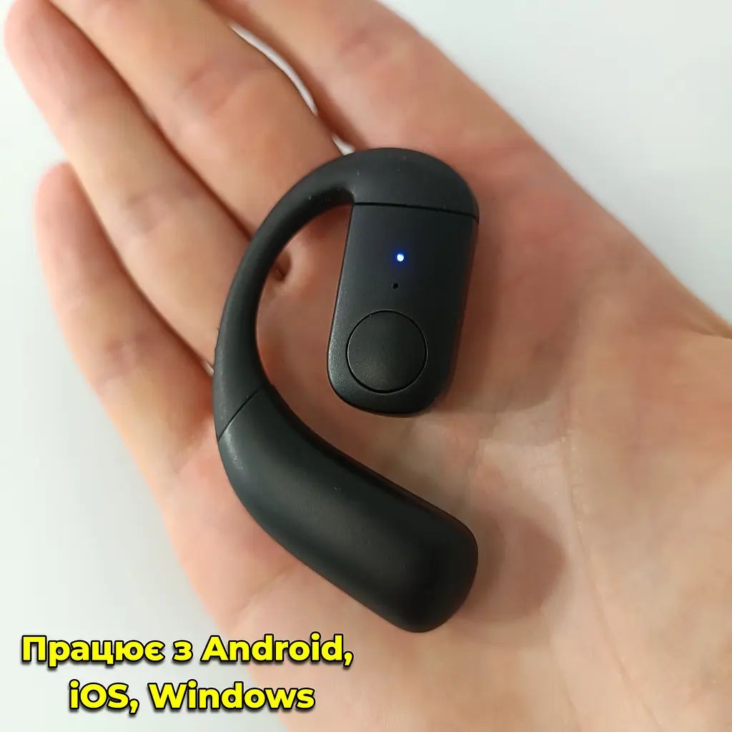 Бездротова гарнітура Bluetooth 5.4. 200mAh. Захист від вологи. Для обох вух - фото 10