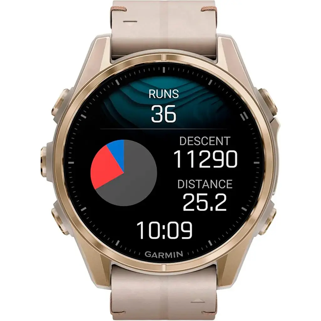 Смарт-годинник Garmin Fenix 8 AMOLED Sapphire 43mm Soft Gold with Limestone Leather Band [010-02903-40] [115170] - фото 7