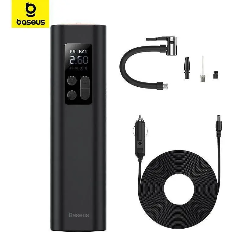 Автомобільний компресор Baseus Super Mini Inflator Pump портативний для шин 12V - фото 3