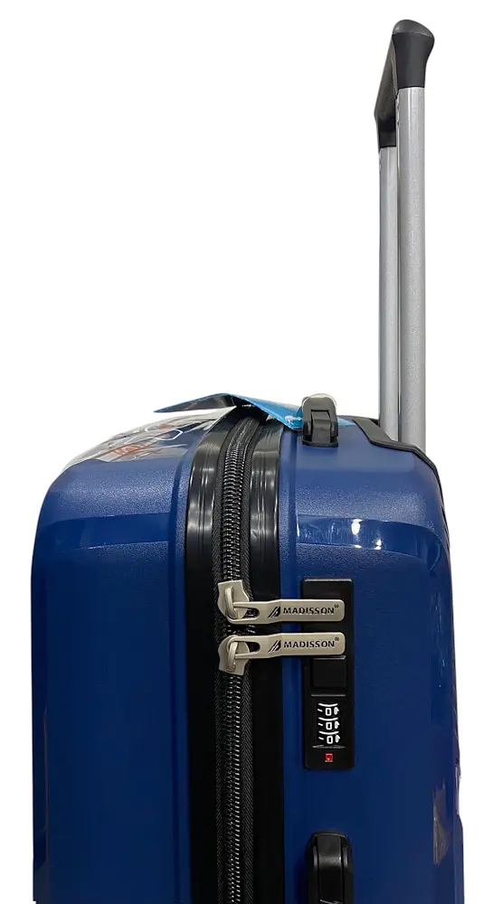Валіза Madisson Snowball 53103 великий L, 102 л, поліпропілен, 4 колеса 360 °, кодовий замок, 74x50x30 см Темно-синій - фото 4
