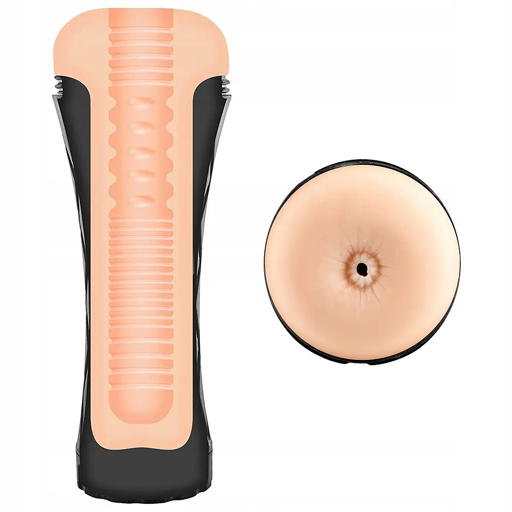 Мастурбатор Real Body Real Cup Anus Vibrating з вібрацією тілесний - фото 2