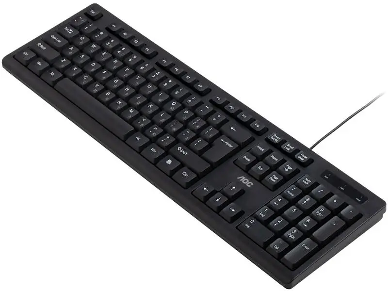 Клавіатура AOC KB100B USB UA Black (KB100B/97) - фото 2