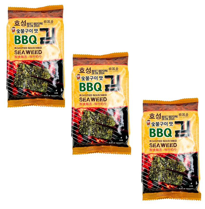 Чіпси норі Ock Roasted Seaweed зі смаком барбекю 4.5г - фото 2
