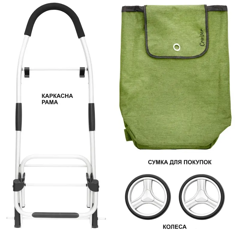 Cумка-візок ShoppingCruiser Foldable Green (650068) - фото 4