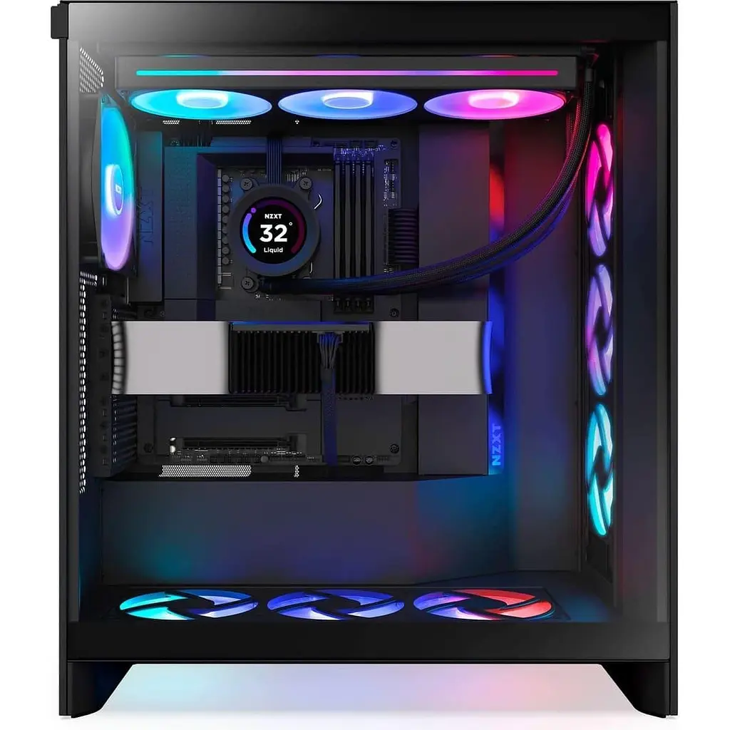 Корпус NZXT H7 Flow RGB без БП Black (CM-H72FB-R1) - фото 6