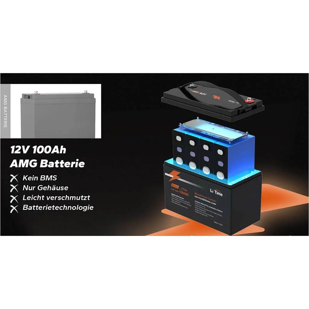 Акумулятор Li Time LiFePO4 12V [12.8V/100Ah/1280Wh] [123755] - фото 3