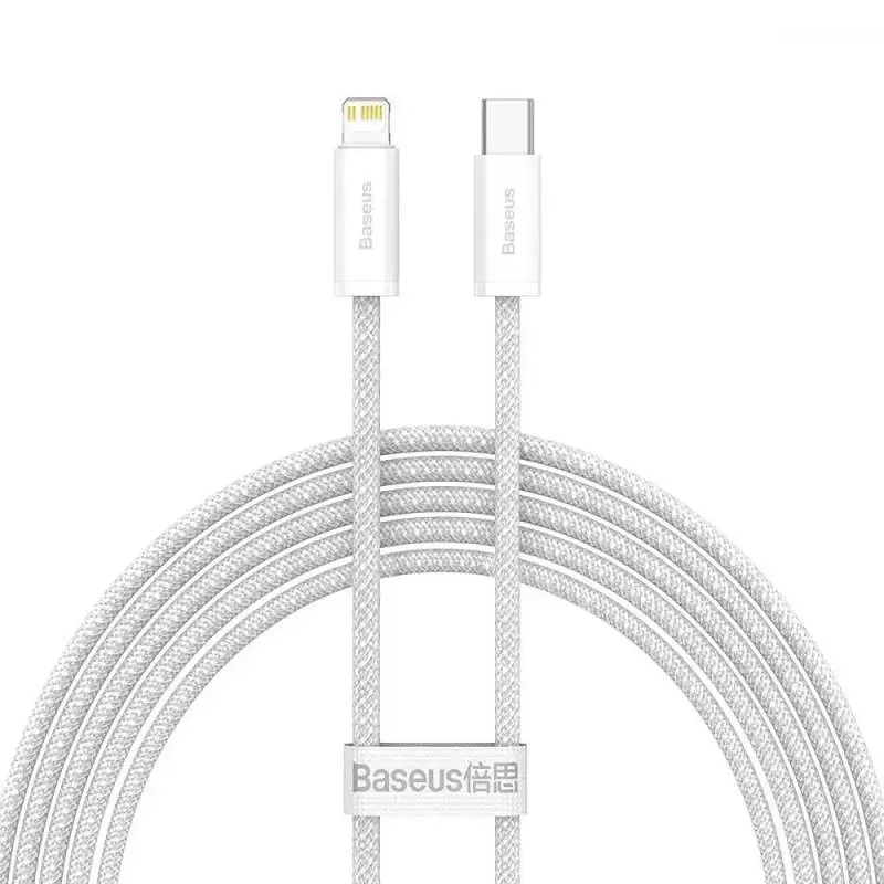 Дата кабель Baseus Dynamic Series Type-C to Lightning 20W (2m) (CALD0001) White - фото 3