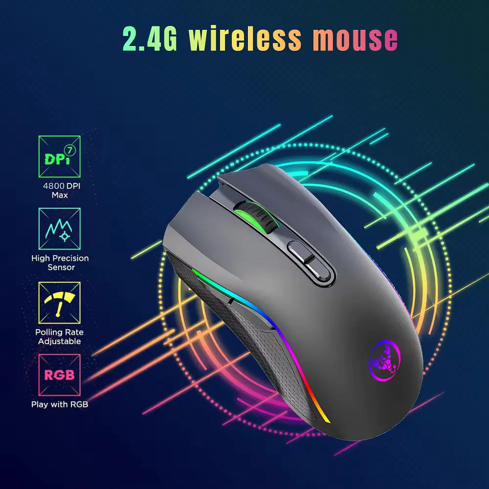 Миша бездротова HXSJ T69 2,4G Hz Black - фото 5