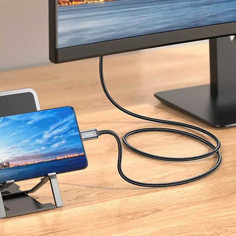 Перехідник Hoco UA27 HD Type-C to HDMI (2m) Metal gray - фото 8