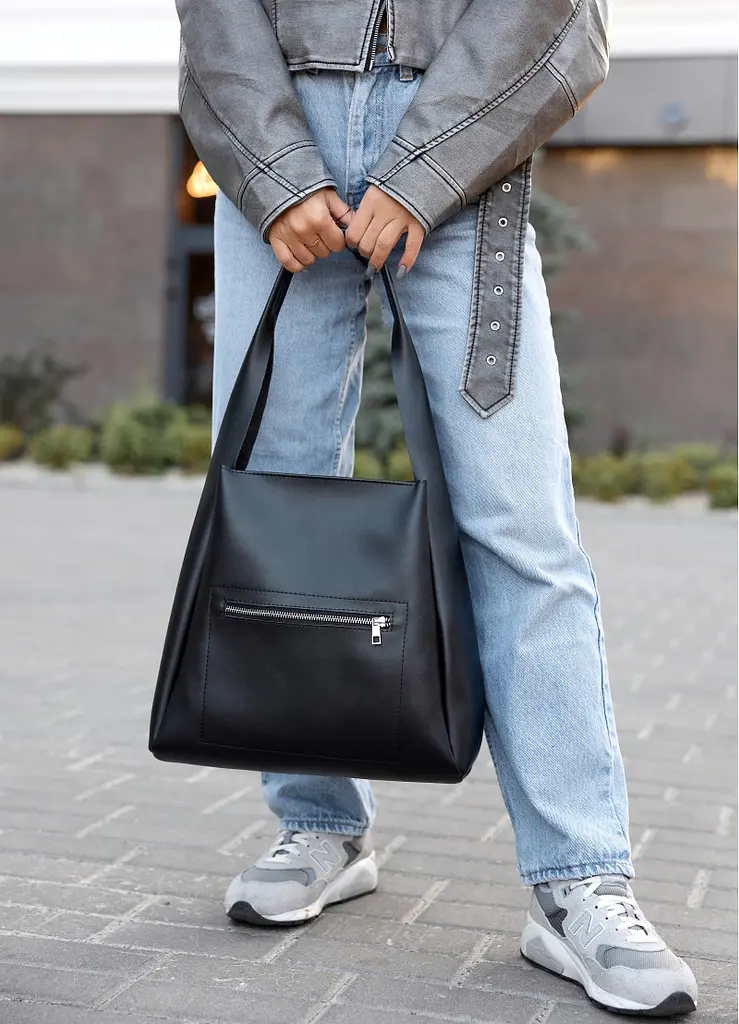 Сумка жіноча Sambag HOBO BLISS Чорна 31 х 31 х 12 см (53453001) - фото 6