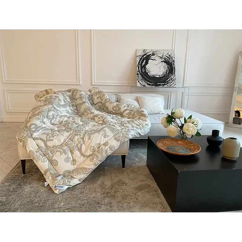 Силиконовая подушка Руно Luxury на молнии 40х60 см бежевая - фото 11
