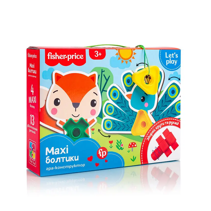 Гра-конструктор "Fisher-Price. Maxi болтики" Рус Vladi Toys 20х27х6 см det0012940 - фото 5