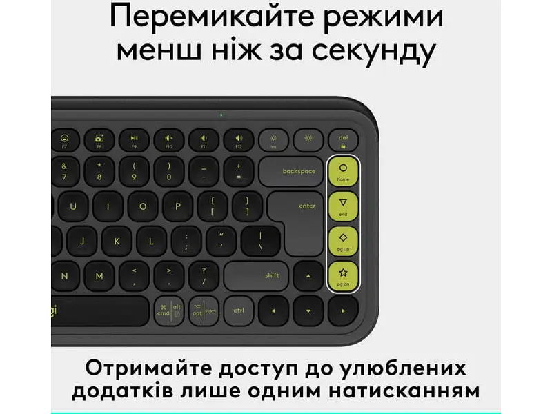 Клавіатура Logitech POP Icon Keys Graphite (920-013157) - фото 6