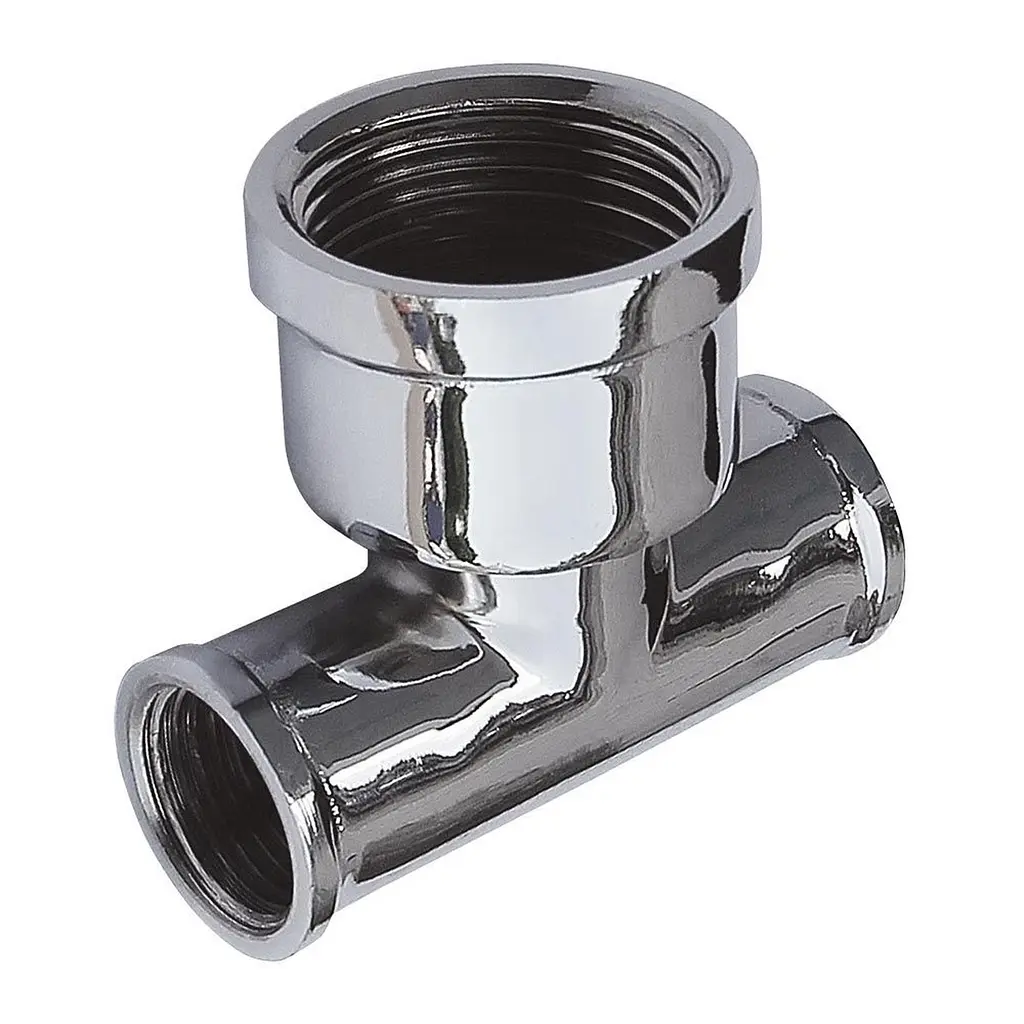 Трійник Solomon 1/2″х1″х1/2″ ВВВ хром 8202