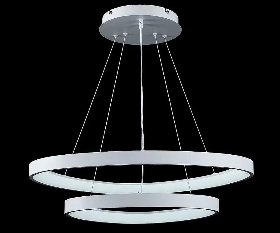 Люстра світлодіодна Splendid Ray L2550/650+450/2 LED, 2 лампи, регулювання світла, білий колір, сучасний стиль для дому - фото 2