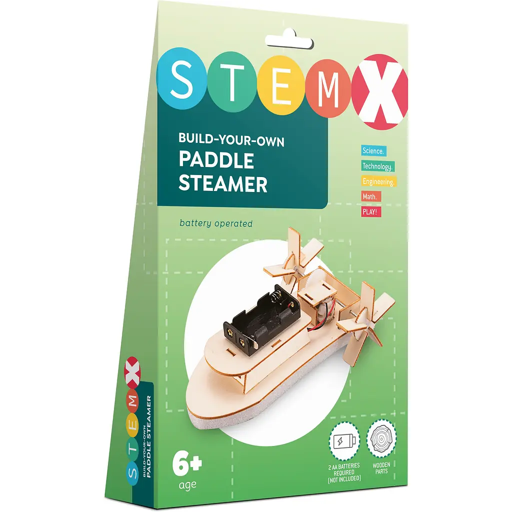 Конструктор Stem деревянный Колесный пароход (7078458) - фото 2