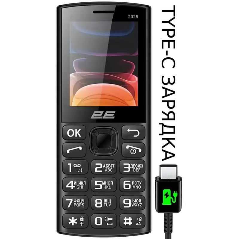 Мобільний телефон 2E E240 2025 Black - фото 2