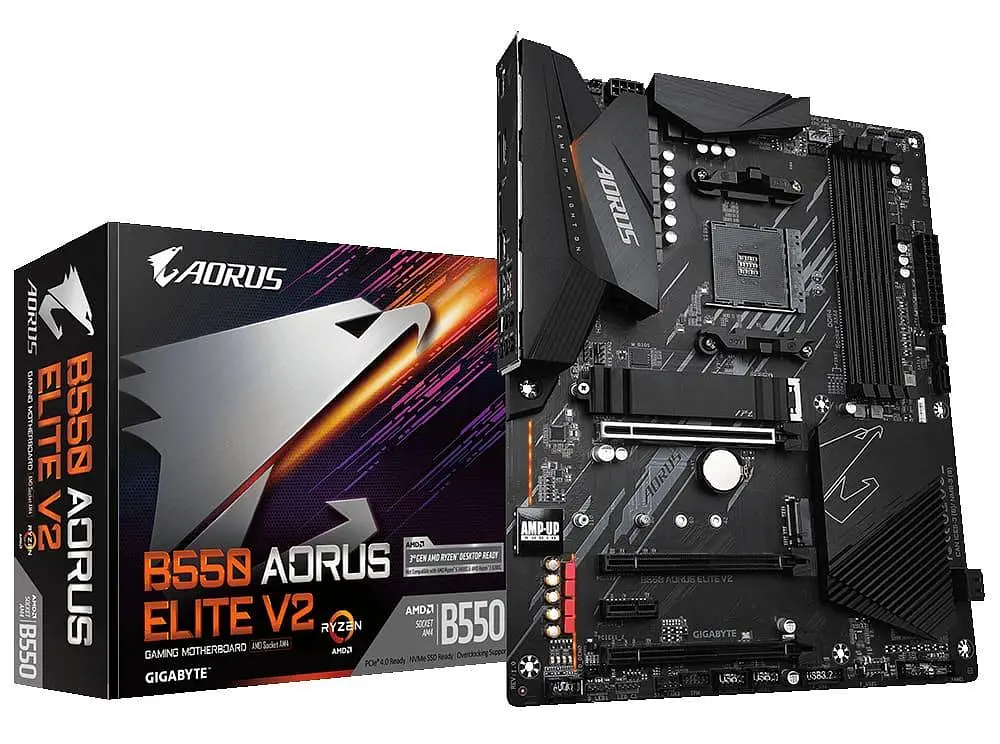 Материнская плата Gigabyte B550 Aorus Elite V2 (B550 AORUS ELITE V2) (Socket AM4, AMD B550, ATX) Б/у - фото 5