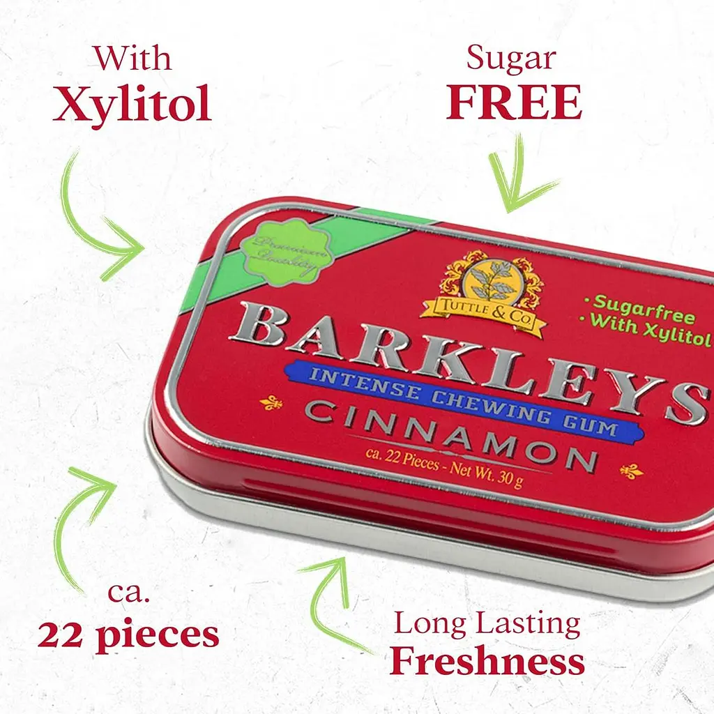 Жувальна гумка Barkleys Sugar Free Gum Xylitol Cinnamon 30г - фото 6