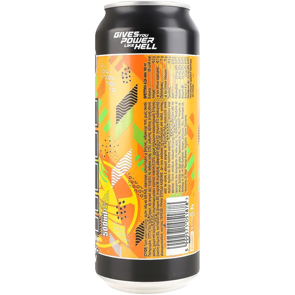Напиток энергетический Hell Peach-lemon безалкогольный 0.5 л - фото 4
