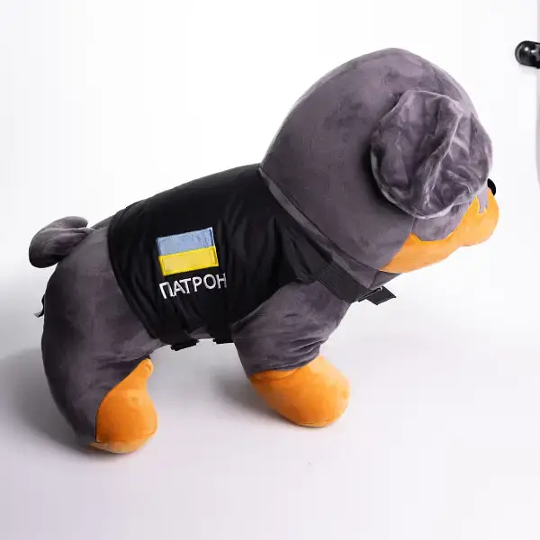 Игрушка-подушка Пес Патрон с пледом 110x140 см серый с коричневым детский плюшевый плед игрушка подушка детская ТМ COLORFUL HOME 509-6GB - фото 3