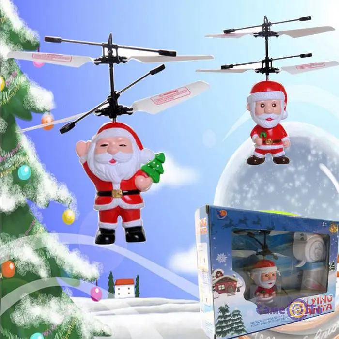 Літаюча Іграшка Flying Santa Санта Клаус Подарунок на Новий Рік Дід Мороз - фото 2