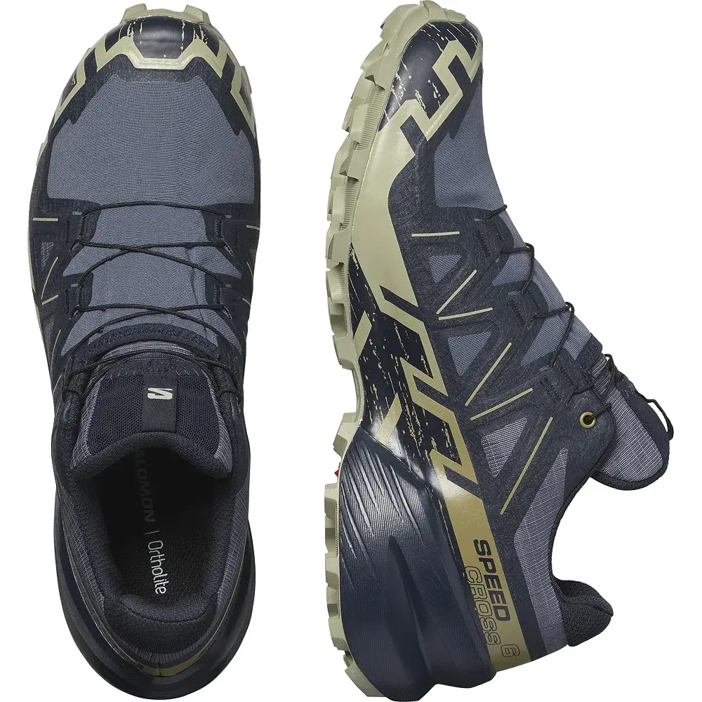 Кроссовки Salomon outdoor Speedcross GTX 6 10 Grisai/Carbon/Tea - фото 5