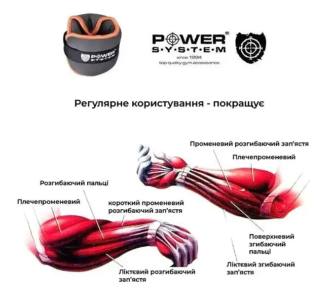 Обважнювачі-манжети для ніг та рук Power System PS-4073 Ankle Weights (2 шт*2 кг) (PS_4073_Grey) - фото 8