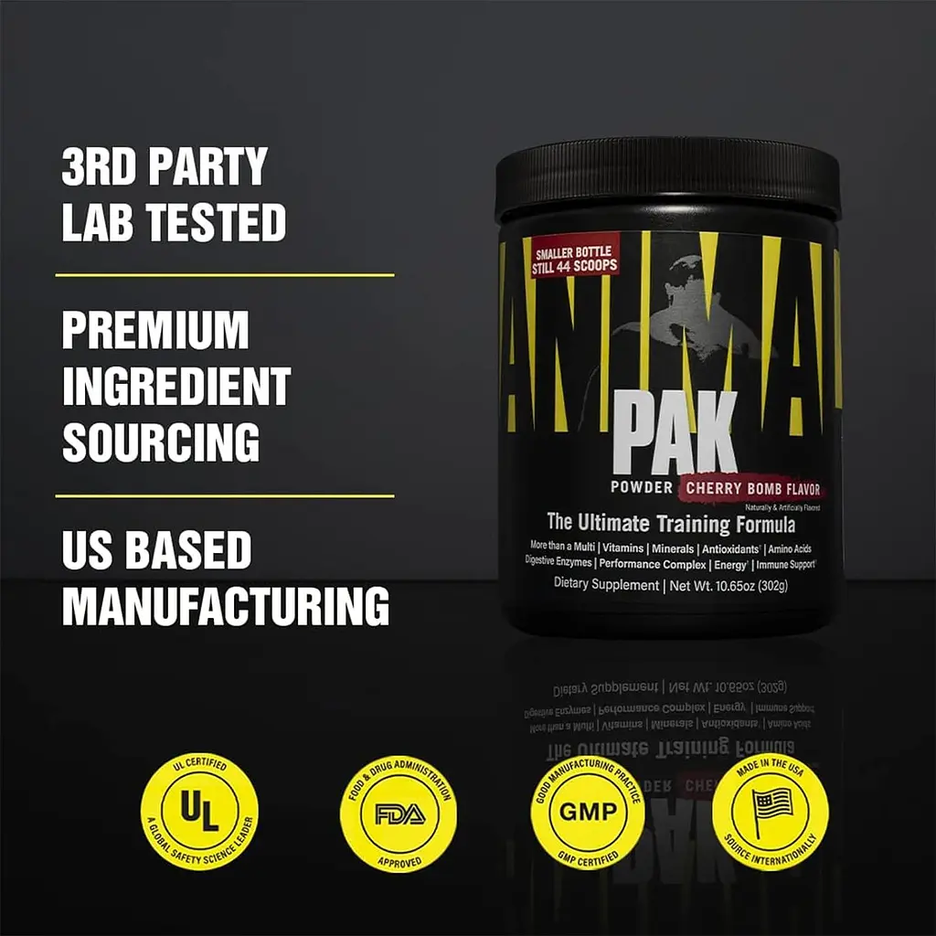 Вітамінно-мінеральний комплекс Universal Nutrition Animal Pak Powder Вишня 302 г - фото 4