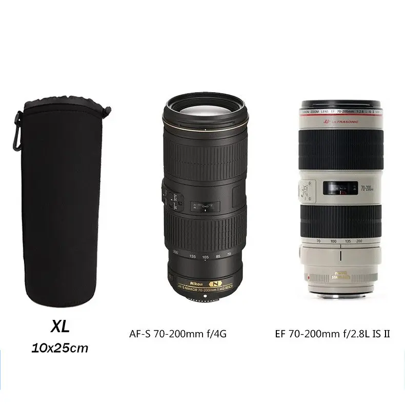 Чохол для об'єктиву Digital XL 10x25 см Чорний (IBF087XLB) - фото 2