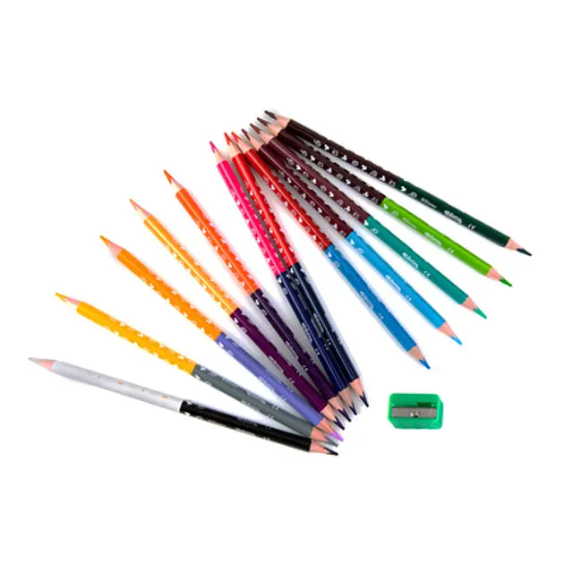 Олівці кольорові Colorino Duo Colors Minnie з точилкою 12 шт. 24 кольори (89854PTR) - фото 2