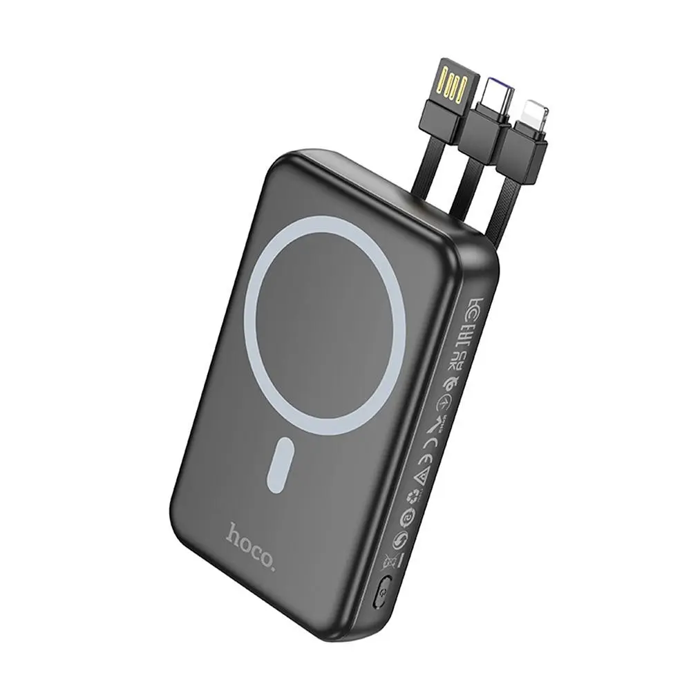 Повербанк з 3 вихідними роз'ємами 10000 mAh 22.5W + PD20W Hoco DB59 Guardian - фото 5