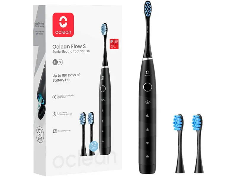 Електрична зубна щітка Oclean Flow S Electric Toothbrush Black - фото 2