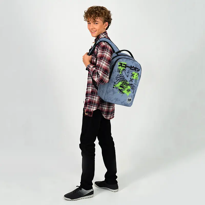 Рюкзак GoPack Teens 135M-5 Чорно-блакитний (GO26-135M-5) - фото 14