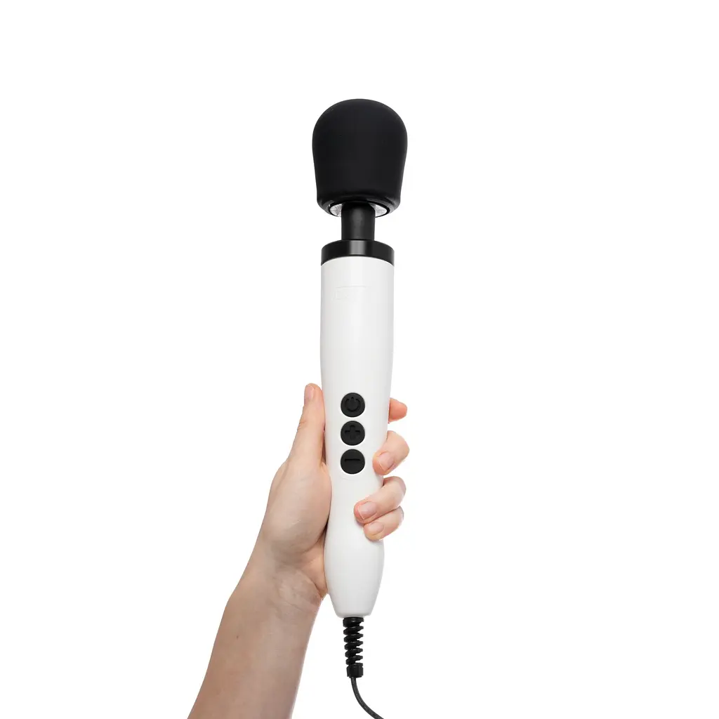 Вібромасажер DOXY Original White, дуже потужний, живлення 220В, пульсівні вібрації - фото 5