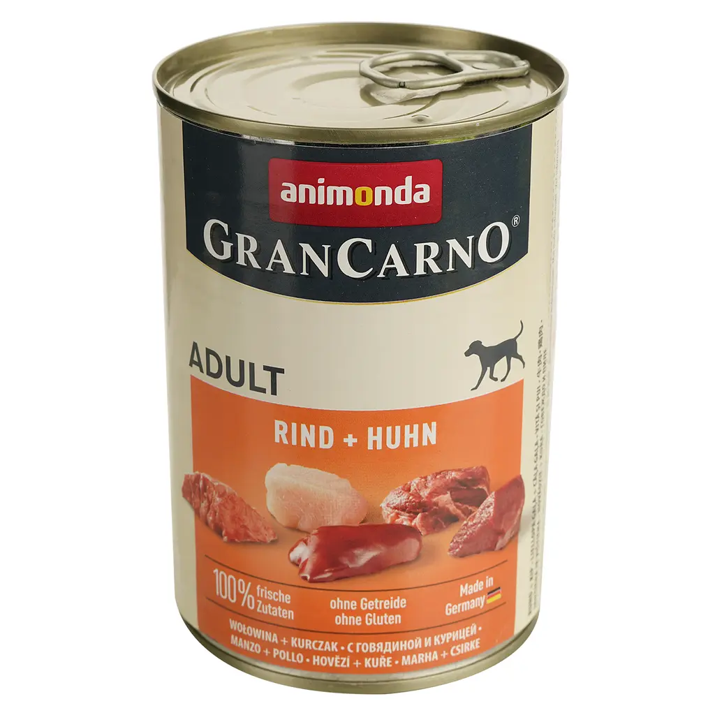 Влажный беззерновой корм для собак Animonda GranCarno Adult Beef + Chicken, с говядиной и курицей, 400 г - фото 2