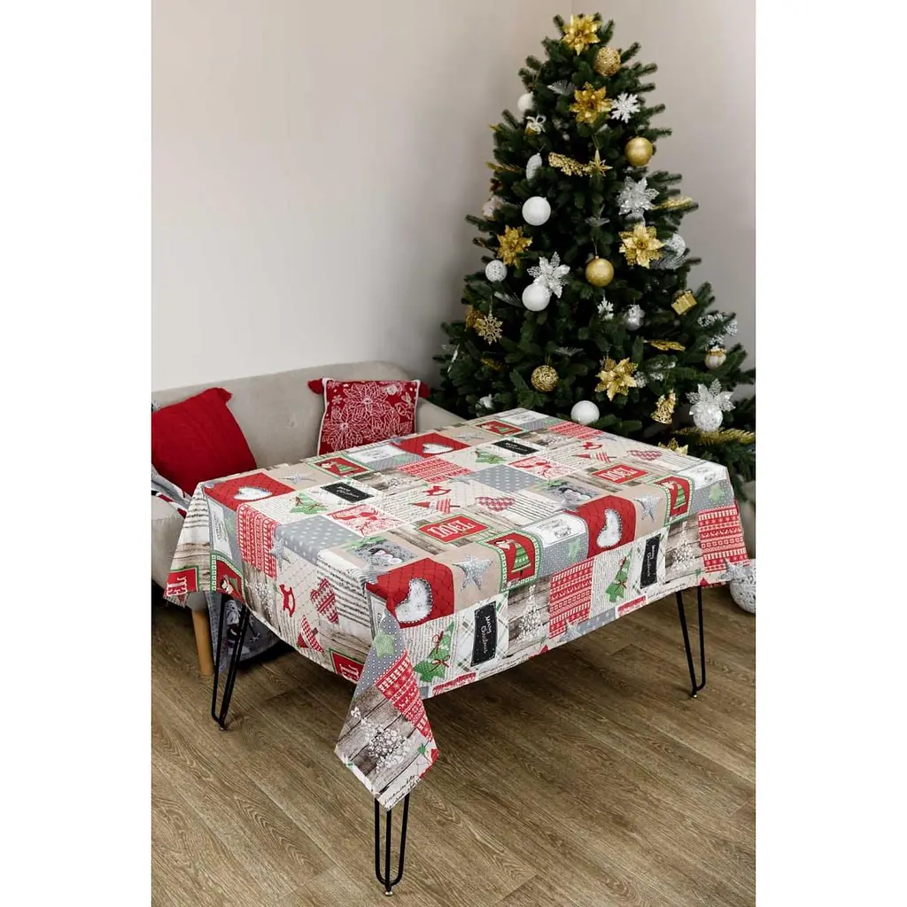 Скатерть Прованс Merry Christmas 180х132 см разноцветная (31463)  - фото 2