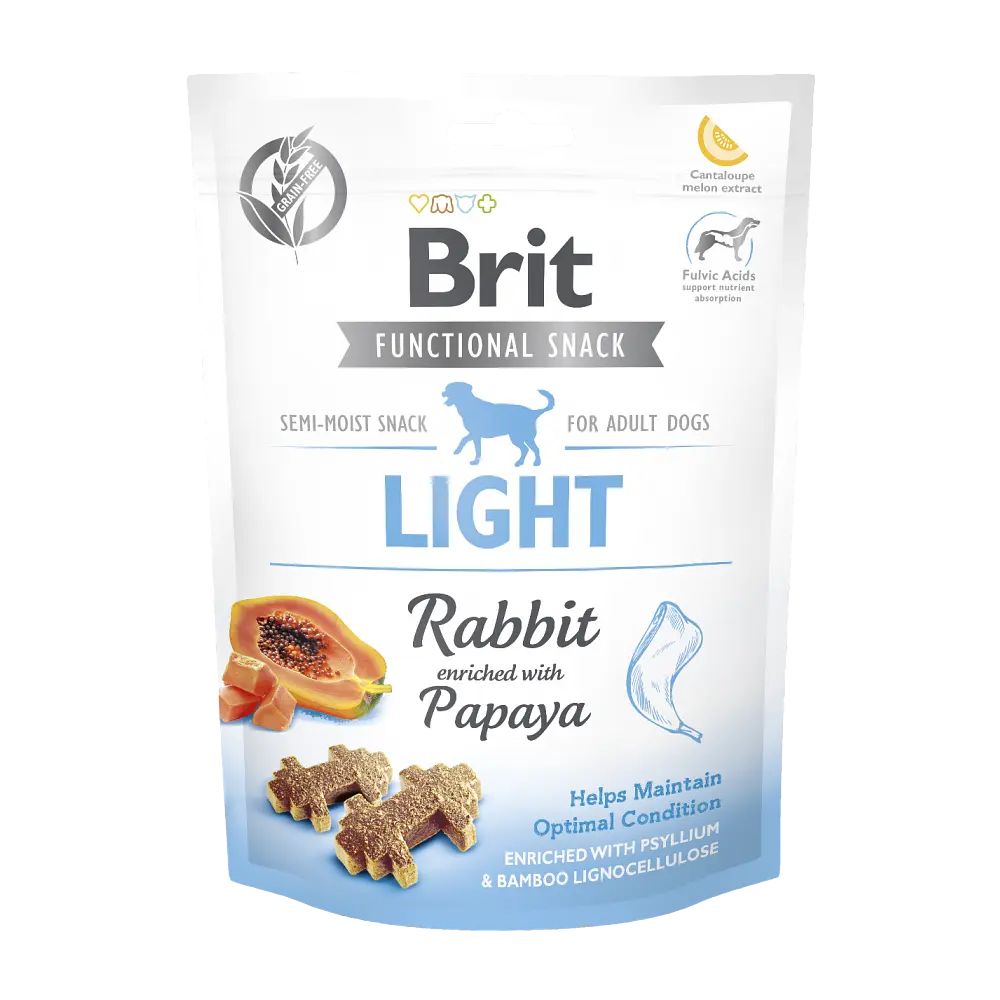 Brit Care Dog Functional Snacк Liгht Rabbit 150 г Ласощі з кроликом і папаєю для собак - фото 2