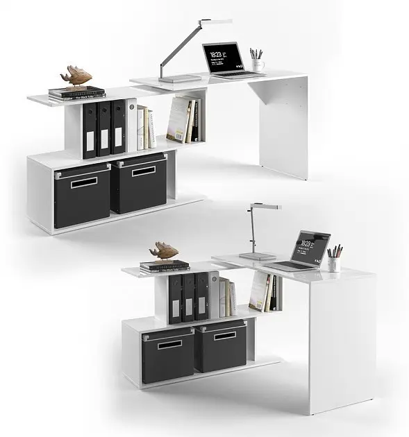 Стіл комп'ютерний кутовий Forte Alma 1200x770x500 Бетон (id27-0000-41-beton) - фото 3