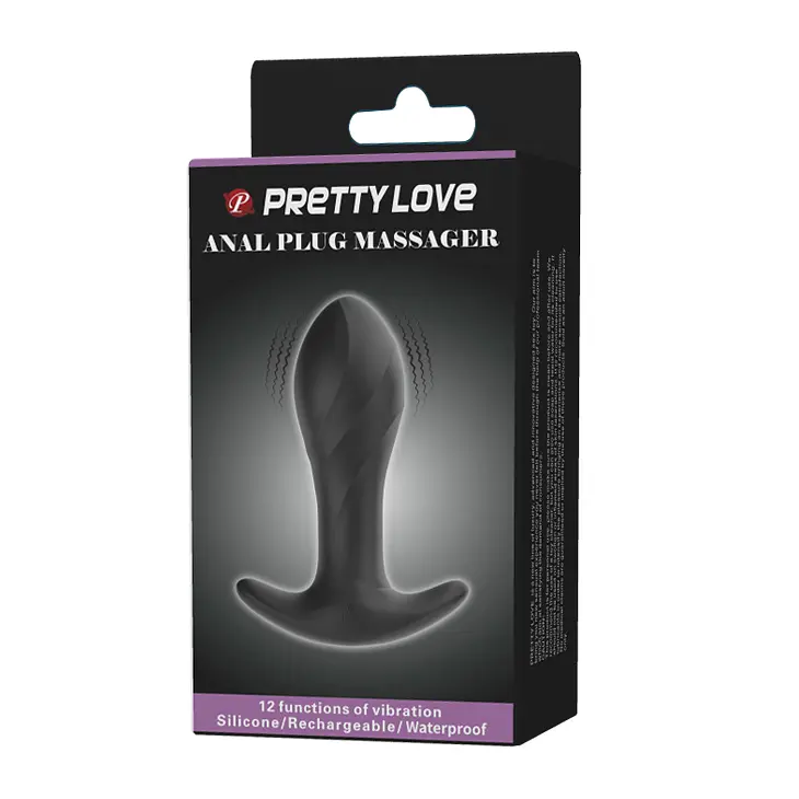 Анальна пробка - Pretty Love Anal Plug Massager Black - фото 8