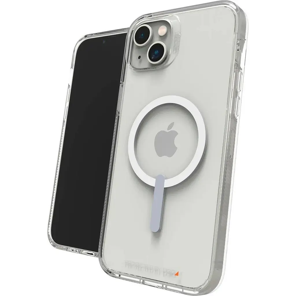 Оригинальный противоударный чехол Gear4 Crystal Palace MagSafe для iPhone 13/14/15 (6.1") Прозрачный - фото 4