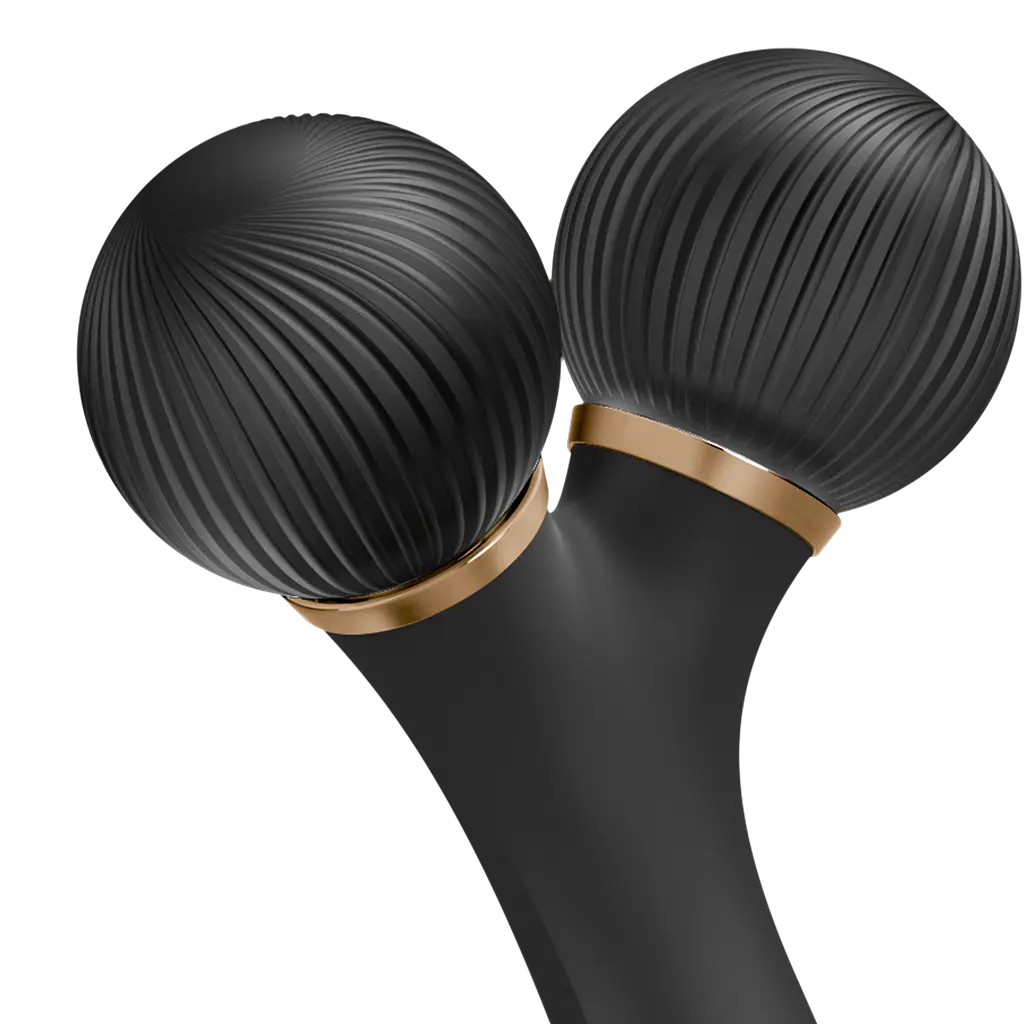 Електронний звуковий ролик для обличчя GESKE Sonic Facial Roller 4 в 1 сірий - фото 2