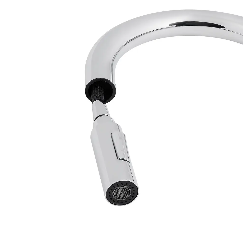 Смеситель для кухни Qtap Lenicka с выдвижным изливом QTLEN9138103UC Chrome, Хром - фото 5